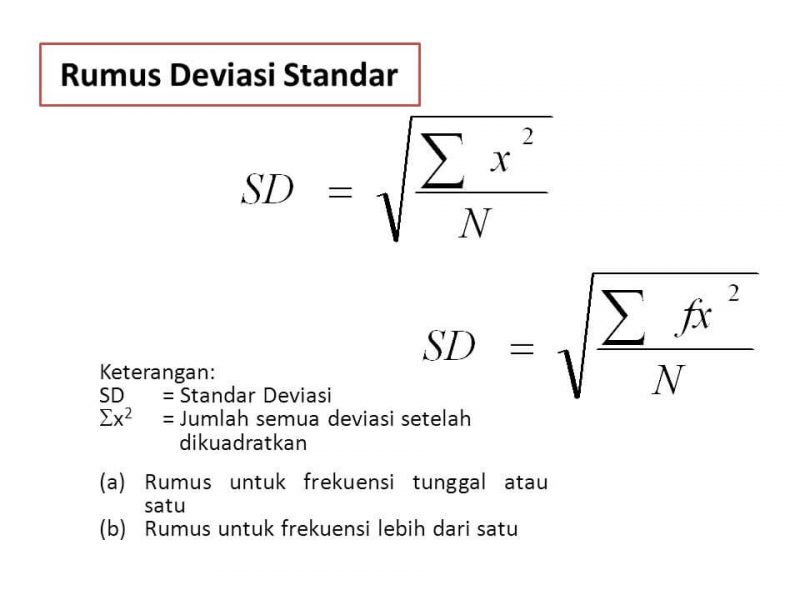 Rumus Standar Deviasi Dan Contoh Cara Menghitungnya