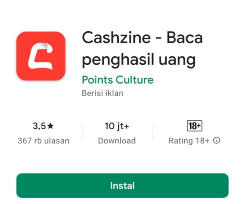 Cashzine Dapat Uang dari Membaca