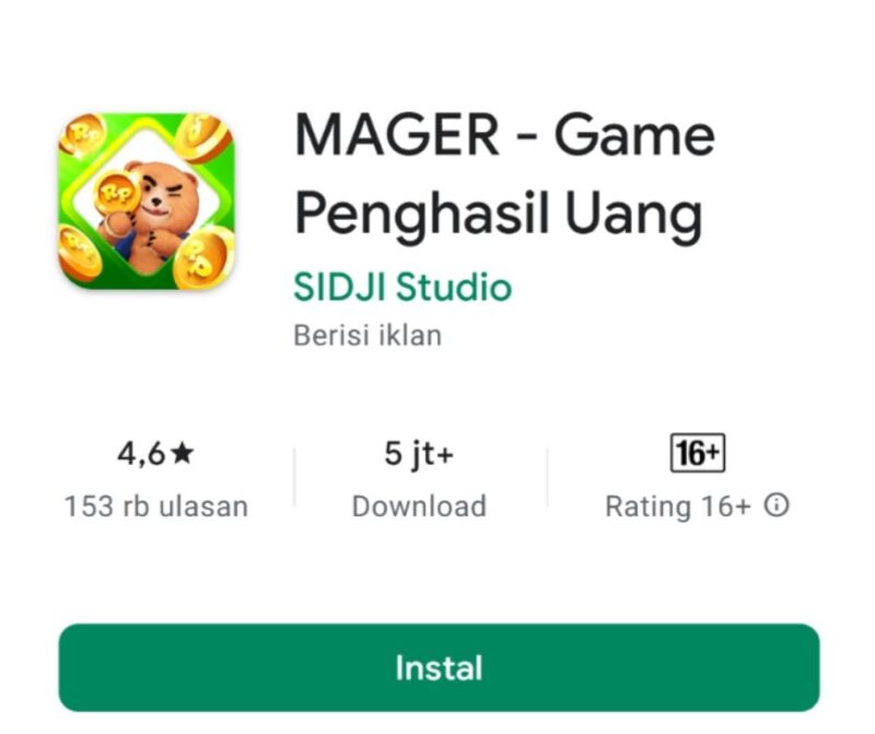 MAGER Aplikasi Penghasil Uang dari Game