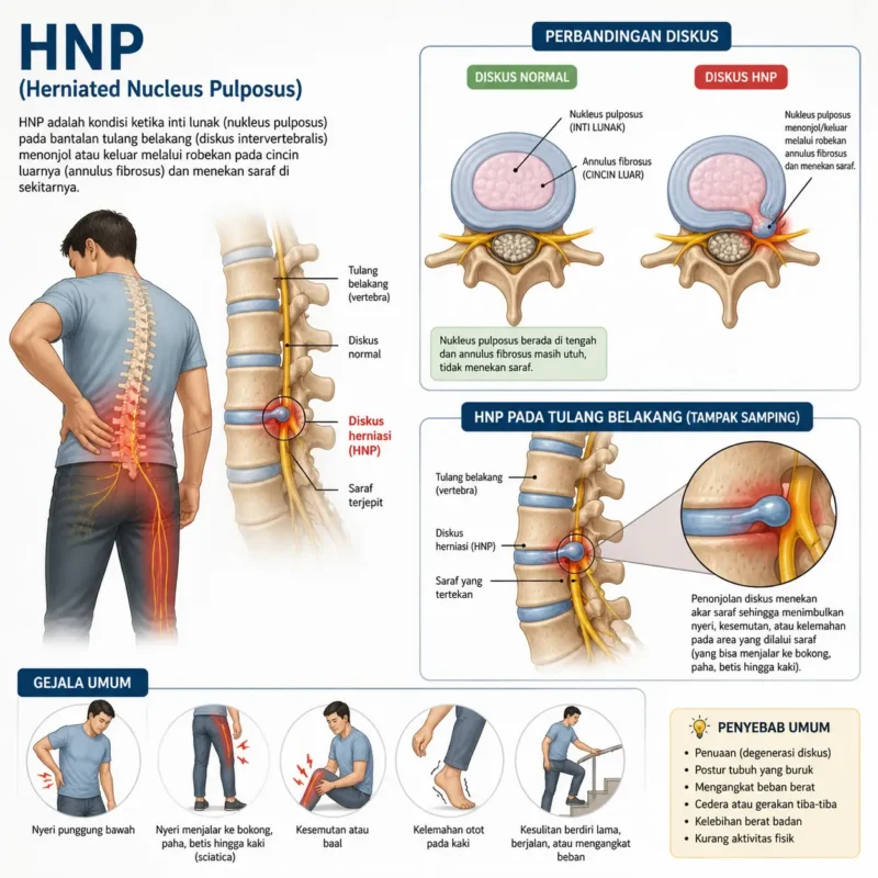 Gambar Ilustrasi penyakit HNP